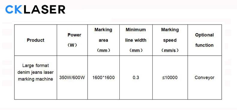 شكل كبير الدنيم الجينز آلة وسم الليزر