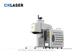 الكمال النقش القدرة 3D / 2D ديناميكية التركيز التكنولوجيا الرائدة الألياف الليزر آلة وسم الصناعة